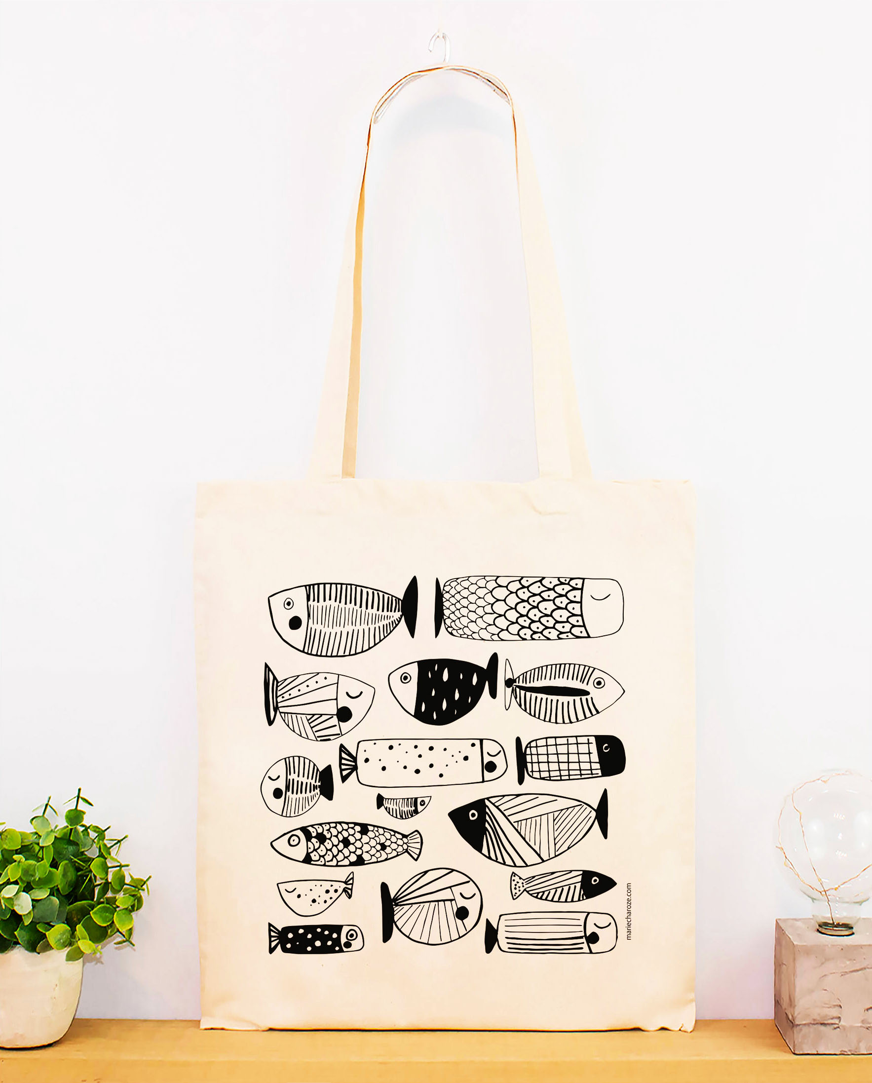 tote bag poissons TB01